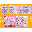 Nail Stickers for Nail Art - 4 Sheets Self Adhesive DIY Nail Art Decoration, Mobile Backcover Sticker ForGirls(SL-AQN)(Pack of 4 Sheets)