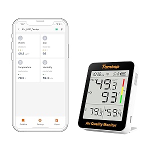 temtop s1 smart air quality monitor with indoor thermometer hygrometer