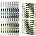 Tenceur 100 Pcs Star Student Motivational Pencils with Erasers Bulk