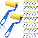 Tenceur 50 Pcs 3 Inch Foam Paint Rollers Small Sponge Paint Roller, Blue