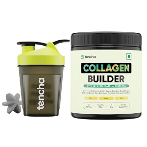tencha collagen supplements for women amp men 30 servings 150 gmfor glowing skin healthy hair strong nails  with hyaluronic acid bamboo shoot extract multivitamins blendwith free shaker powder