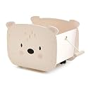 Tender Leaf Toys - Pull Along Bear Cart for Kids - Wooden Cart with Wheels for Moving Play Toys Books for Kids 3 Years+