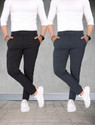 TENIT Slim Fit Men Black, Grey Trousers