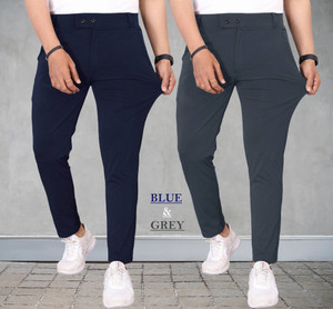 tenit slim fit men blue grey trousers