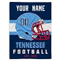 Tennessee Blanket Throw Blanket Customize Any Name and Number Gifts for Men Women Kids 3 Colors