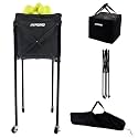 Tennis Ball Hopper, Foldable Pickleball Sports Balls Teaching Cart