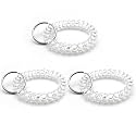 TENOC Spiral Coil Keychain, Anti-lost Key Chain Holder Lanyard Cord for Sauna Outdoor Sports and Gym Pool