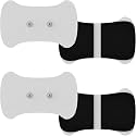 Tens Unit Electrode Pads 4 Pack - 4.2 in" x 2.6 in" Premium Quality Tens Unit Replacement Pads - Standard 3.5mm Snap-on Connectors Tens Unit Pads - 1.1 in Spacing Between Snap-in Connectors