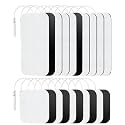 TENS Unit Replacement Pads, Nursal Reusable Self-Adhesive Electrodes Pads 20 Packs 2x2” 2x4”, Latex Free Pigtail TENS Pads, Compatible with TENS 7000, AUVON TENS, Etekcity, Nicwell Care Tens