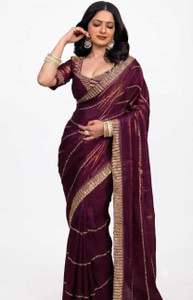 Tent Hub Embellished Bollywood Chiffon Saree