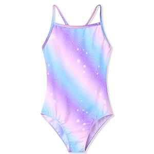 tenvda girl39s one piece swimsuit sparkle sleeveless one-piece bathing suits swimwear for kids 2-12 years old