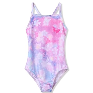 tenvda girl39s one piece swimsuit sparkle sleeveless one-piece bathing suits swimwear for kids 2-12 years old