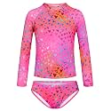 TENVDA Girl's One Piece Swimsuit Sparkle Sleeveless One-Piece Bathing Suits Swimwear for Kids 2-12 Years Old