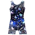 TENVDA Girl's One Piece Swimsuit Sparkle Sleeveless One-Piece Bathing Suits Swimwear for Kids 2-12 Years Old