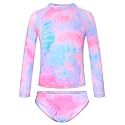TENVDA Girl's One Piece Swimsuit Sparkle Sleeveless One-Piece Bathing Suits Swimwear for Kids 2-12 Years Old