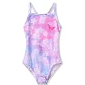 TENVDA Girl's One Piece Swimsuit Sparkle Sleeveless One-Piece Bathing Suits Swimwear for Kids 2-12 Years Old