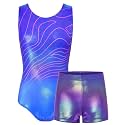 TENVDA Girl's One Piece Swimsuit Sparkle Sleeveless One-Piece Bathing Suits Swimwear for Kids 2-12 Years Old