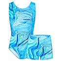 TENVDA Girl's One Piece Swimsuit Sparkle Sleeveless One-Piece Bathing Suits Swimwear for Kids 2-12 Years Old