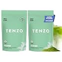 Tenzo Matcha Green Tea Powder, Organic Cafe Sweetened Matcha Latte Green Tea Powder, Ceremonial Barista Crafted Mix - Authentically Japanese - Matcha Latte Mix (35.27 Ounce) (Pack of 2)