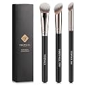 TEOYALL 3Pcs Concealer Brush Set, Angled and Cat Paw Under Eye Brushes
