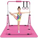 Tepemccu Gymnastics Bars, Adjustable Gymnastic Horizontal Bars for Kids