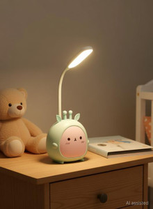 teqtis magic plus desk study lamp for kids - rechargeable usb led cute cartoon lamp study lamp