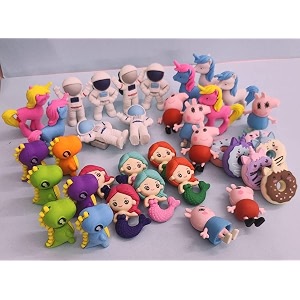 tera 13 return gifts for kids eraser set for kids 48 pcs cartoon eraser for kids stylish eraser rubber boys eraser for school stationary items for kids birthday gifts for kids girls amp boys