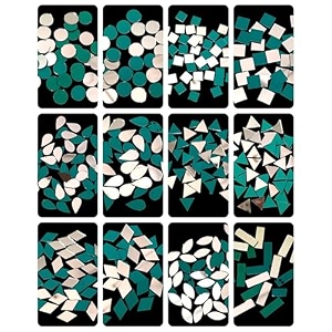 teraiya39s 12 shape mirror kit forart craft work mandala art lippan art work  embroidery workwall decor  decorative items premium cutting 1200 pcs white