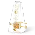 TERENCE Mechanical Metronome for Piano Guitar Violin Bass Drum and Other Musical Instruments Loud Sound,High Precision Track Beat and Tempo,Portable Metronome Gift Teaching for Beginners(Transparent)