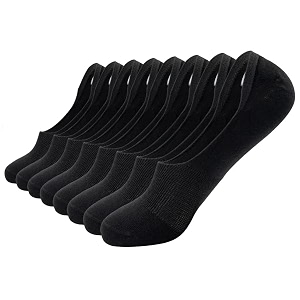 no show socks for men low cut cotton anti-slid athletic socks with non slip grip