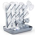 Termichy Bottle Drying Rack: Large Vertical Rack - Space Saving, BPA-Free Plastic, Up to 15 Bottles, Grey