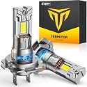 Termitor 2026 Upgraded H7 light Bulb 40000LM 900% Brighter 6500K White Super Bright, 1:1 H7 Mini Size Fog Lights with Cooling Fan Plug & Play Non-Polarity, Canbus Ready, IP68 Waterproof, Pack of 2