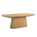 Terra 88" Mid-Century Modern Wood Oval Dining Table - Natural Oak