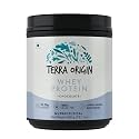 Terra Origin Grass-Fed 560gm Whey Protein Chocolate, 25 gm Protein, 15 Serving Scoops, High in BCAA‘s and Gluten Free to Helps build your muscle size (Chocolate.)