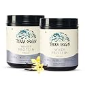 Terra Origin Grass-Fed Vanilla Whey Protein, 24 gm Protein, 15 Serving Scoops, High in BCAA‘s and Gluten Free to Helps build your muscle size (Pack of 2 x 517gm)