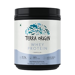 terra origin grass-fed whey protein vanilla 24g whey protein stevia leaf extracts grass-fed whey protein concentrate and isolate for repair and build muscle vanilla