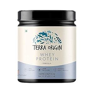 terra origin whey protein powder grass-fed vanilla  1824 oz