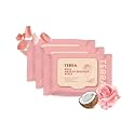 Terra Rose Makeup Remover Wipes - Gentle Skin Cleansing &amp; Moisturizing Facial Wipes for All Skin Types, Rose-Infused Makeup Remover Wet Wipes, Alcohol-Free &amp; No Harsh Chemicals - 72 Count (Pack of 3)
