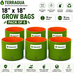 TERRAGUA 18x18 Large Capacity Planting Containers for