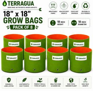 TERRAGUA 18x18 Large Capacity Planting Containers for