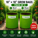 TERRAGUA 18x18 Large Capacity Planting Containers for