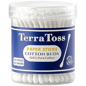 cotton ear buds 200 swabs  premium paper stick cotton swabs  100 pure amp soft cotton 100 sticks