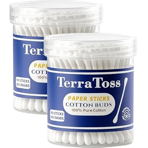 cotton ear buds 400 swabs  premium paper stick cotton swabs  100 pure amp soft cotton 200 sticks