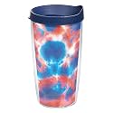 Tervis Americana Tie Dye Double-Walled Insulated Tumbler Cup Keeps Drinks Cold &amp; Hot- 24oz, Clear - Tritan
