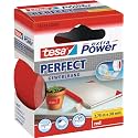 tesa Extra Power Perfect Cloth Tape - Fabric-Reinforced Repairing Tape for Crafting, Repairing, Fastening, Reinforcing and Labelling - Red - 2.75 m x 38 mm