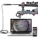 Teslong Rifle Borescope, Bore Camera Gun Cleaning Camera - Fits .20 Caliber & Larger-Hunting Shooting Firearms Visual Barrel Inspection Tool w/3 Right-Angle Mirrors and Carrying Case(45inch-Flexible)