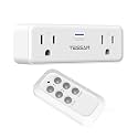TESSAN Remote Control Outlet Plug, Wireless Switch with 2 Sockets