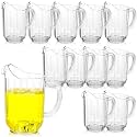 Tessco 12 Pcs Plastic Pitchers 60 Oz Clear Water Beer Jug Large,Classic