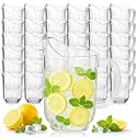 Tessco 36 Pcs Plastic Pitchers 60 Oz Clear Water Beer Jug Large,Classic