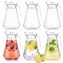 Tessco 6 Pcs Plastic Pitchers 60 Oz Clear Water Beer Jug Large,Modern